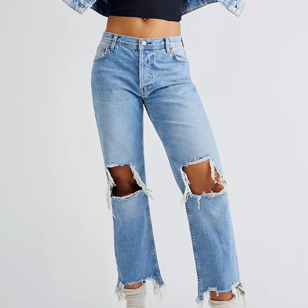 NWT Free People Maggie Mid Rise Straight Jean : 6